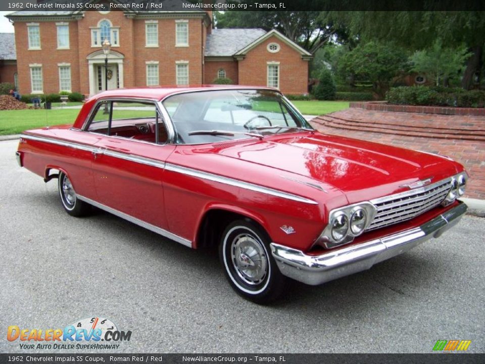 1962 Chevrolet Impala SS Coupe Roman Red / Red Photo #13