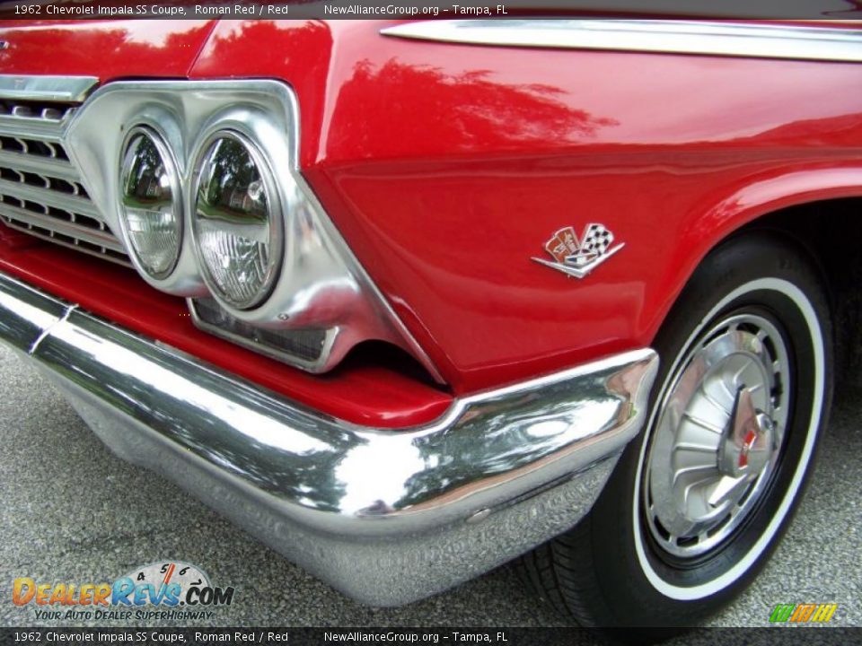 1962 Chevrolet Impala SS Coupe Roman Red / Red Photo #15