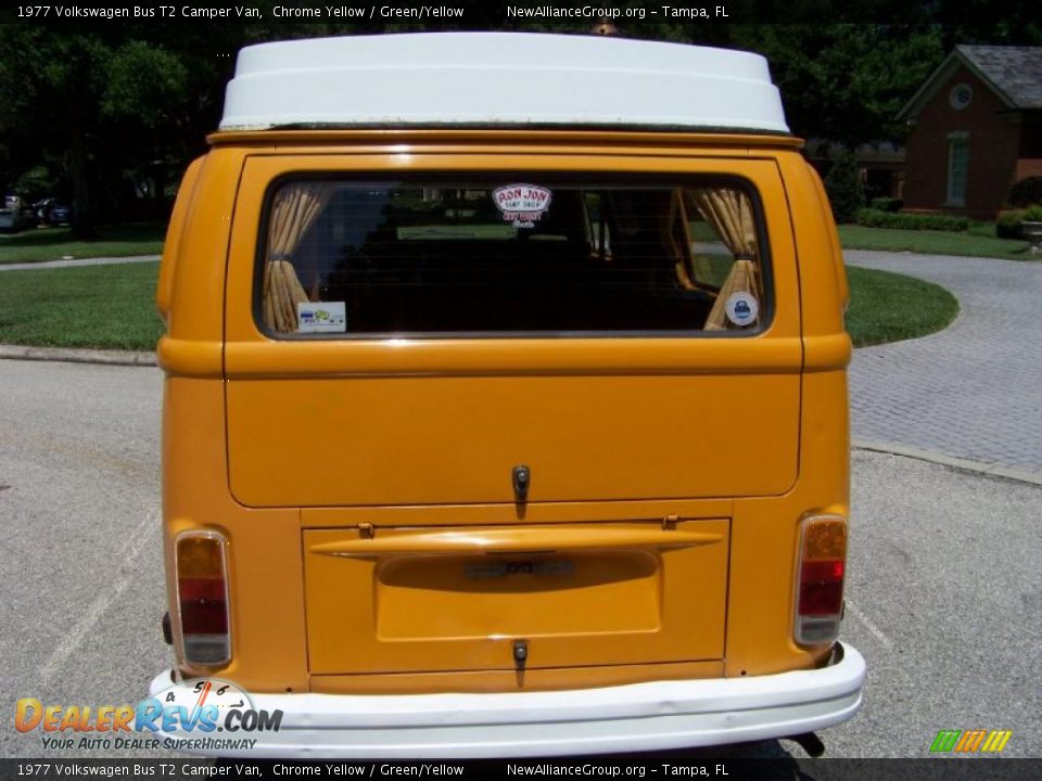 1977 Volkswagen Bus T2 Camper Van Chrome Yellow / Green/Yellow Photo #2