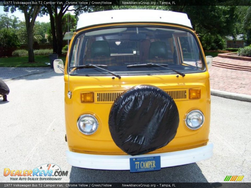 1977 Volkswagen Bus T2 Camper Van Chrome Yellow / Green/Yellow Photo #6
