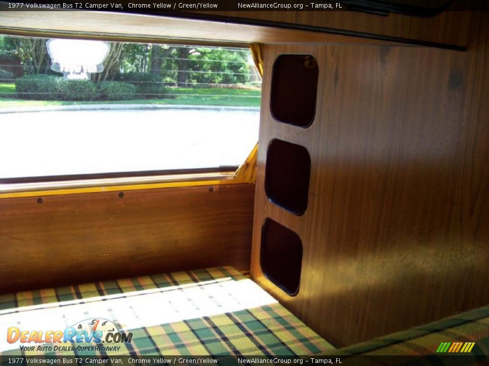 1977 Volkswagen Bus T2 Camper Van Chrome Yellow / Green/Yellow Photo #12