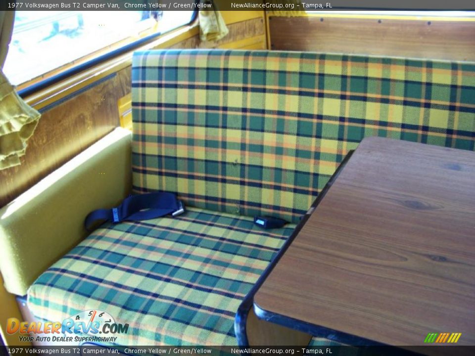1977 Volkswagen Bus T2 Camper Van Chrome Yellow / Green/Yellow Photo #15