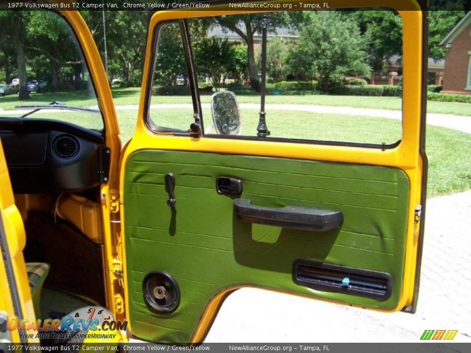 1977 Volkswagen Bus T2 Camper Van Chrome Yellow / Green/Yellow Photo #17