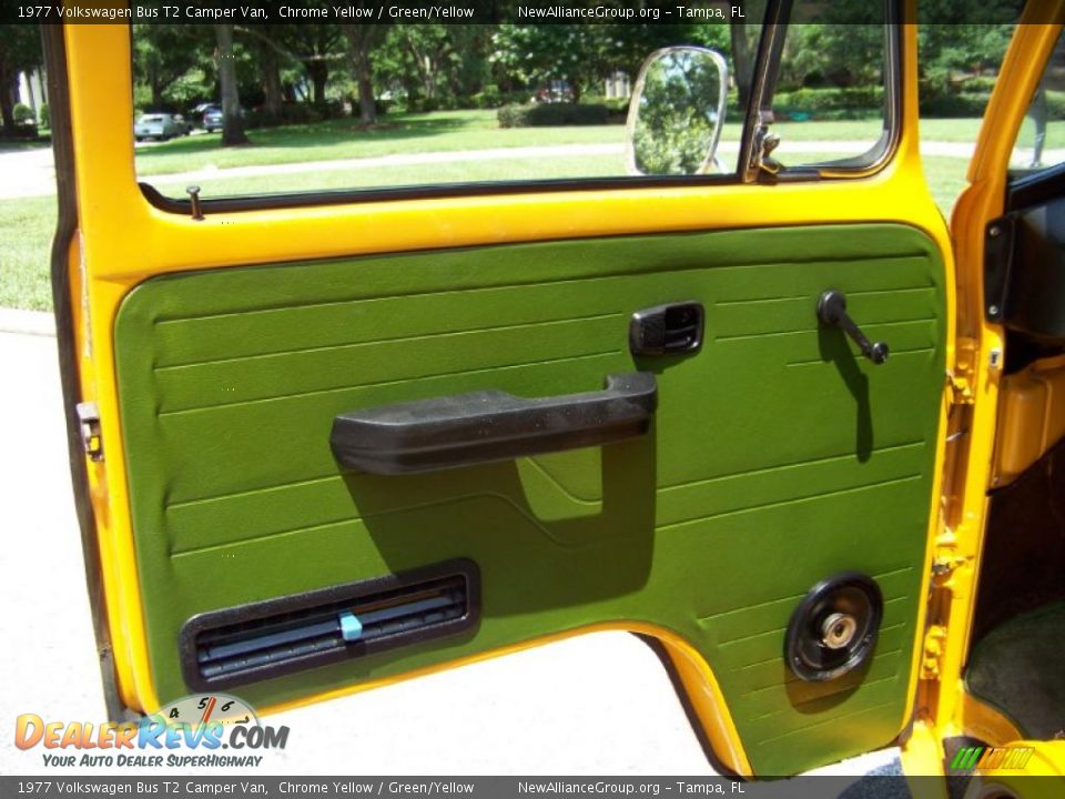 1977 Volkswagen Bus T2 Camper Van Chrome Yellow / Green/Yellow Photo #18