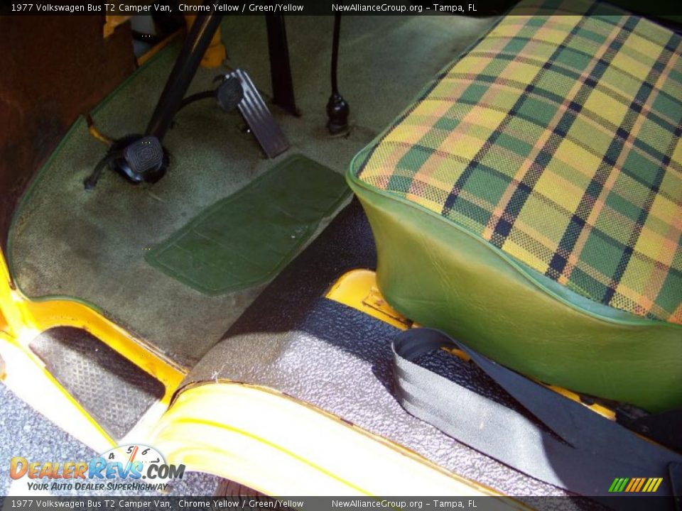 1977 Volkswagen Bus T2 Camper Van Chrome Yellow / Green/Yellow Photo #19