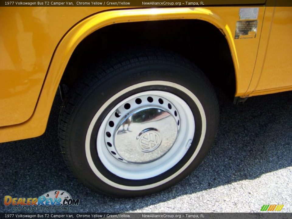 1977 Volkswagen Bus T2 Camper Van Chrome Yellow / Green/Yellow Photo #24