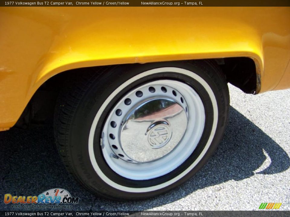 1977 Volkswagen Bus T2 Camper Van Chrome Yellow / Green/Yellow Photo #25