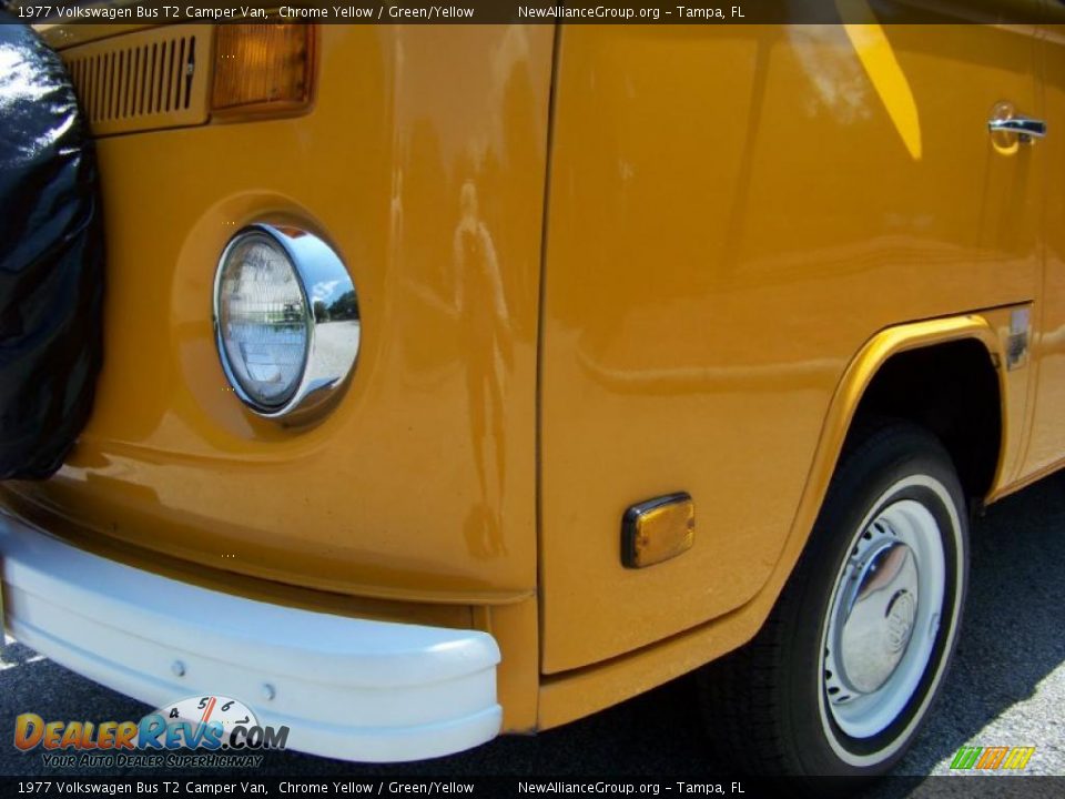 1977 Volkswagen Bus T2 Camper Van Chrome Yellow / Green/Yellow Photo #26