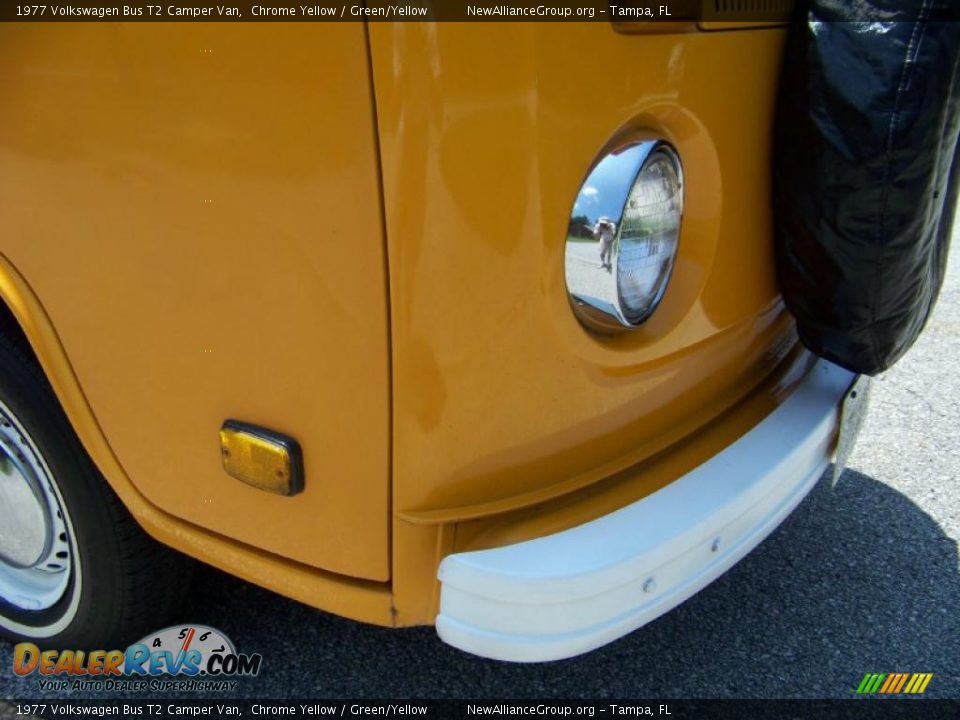 1977 Volkswagen Bus T2 Camper Van Chrome Yellow / Green/Yellow Photo #28