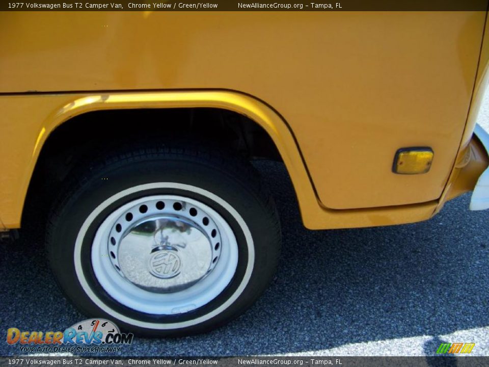 1977 Volkswagen Bus T2 Camper Van Chrome Yellow / Green/Yellow Photo #29