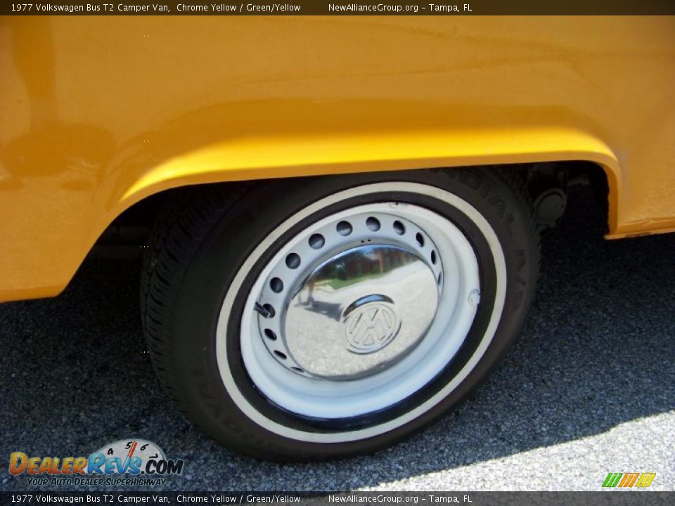 1977 Volkswagen Bus T2 Camper Van Chrome Yellow / Green/Yellow Photo #30