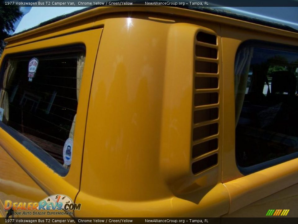 1977 Volkswagen Bus T2 Camper Van Chrome Yellow / Green/Yellow Photo #31