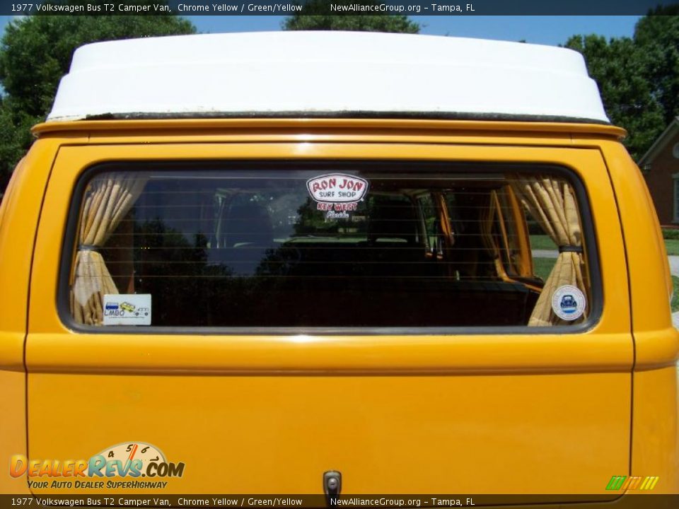1977 Volkswagen Bus T2 Camper Van Chrome Yellow / Green/Yellow Photo #32