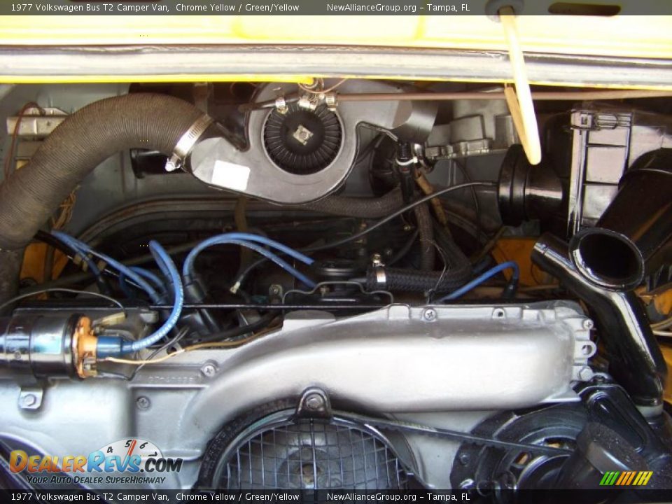 1977 Volkswagen Bus T2 Camper Van Chrome Yellow / Green/Yellow Photo #34