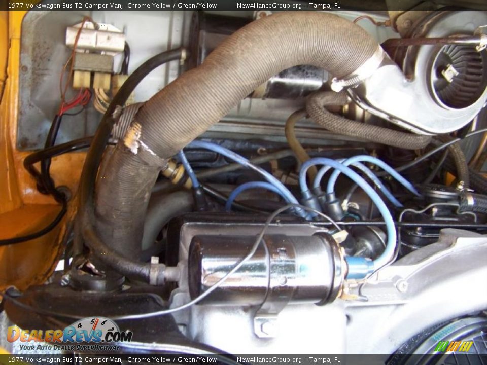 1977 Volkswagen Bus T2 Camper Van Chrome Yellow / Green/Yellow Photo #36