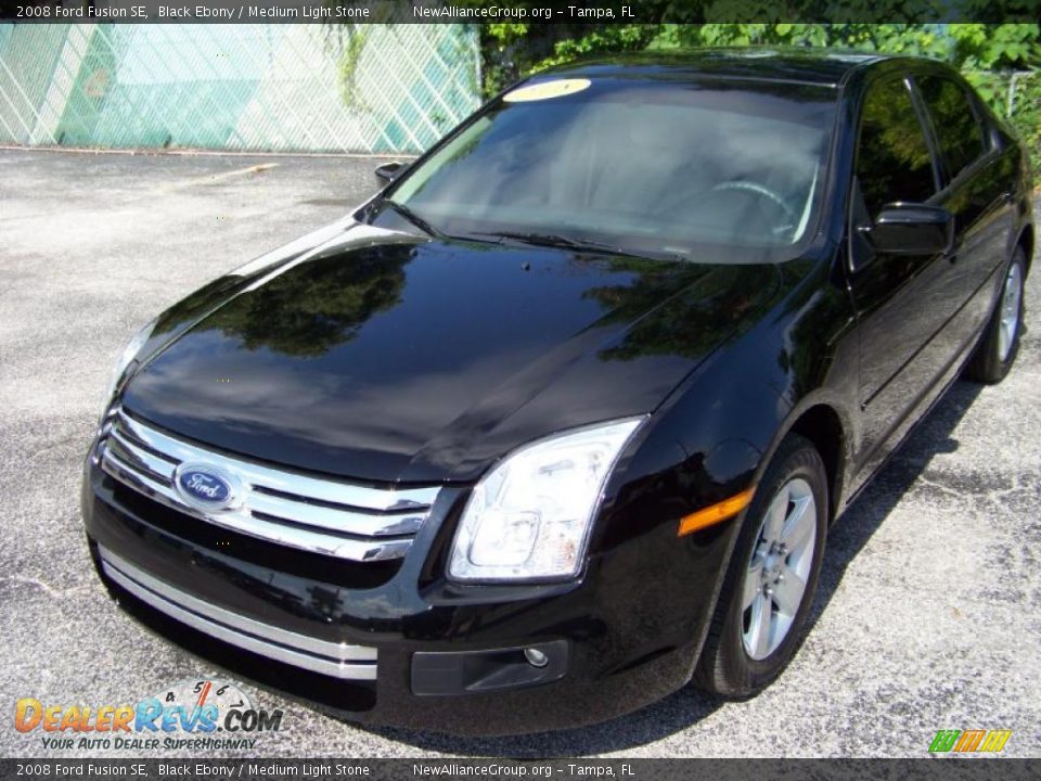 2008 Ford Fusion SE Black Ebony / Medium Light Stone Photo #1