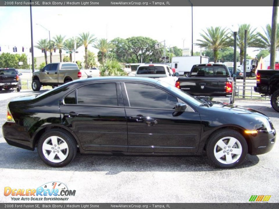 2008 Ford Fusion SE Black Ebony / Medium Light Stone Photo #4