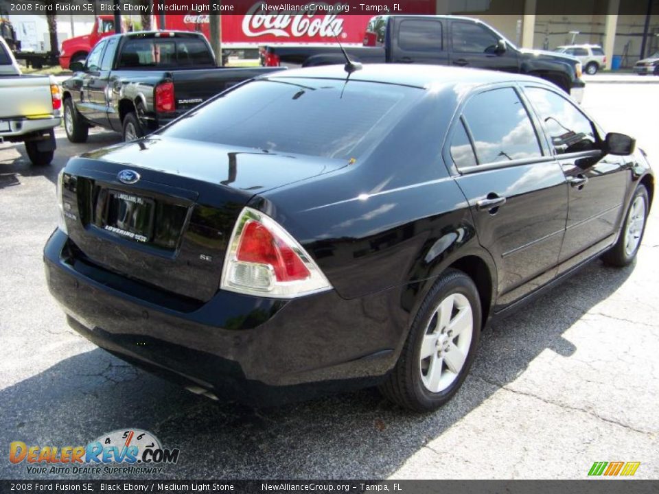 2008 Ford Fusion SE Black Ebony / Medium Light Stone Photo #5