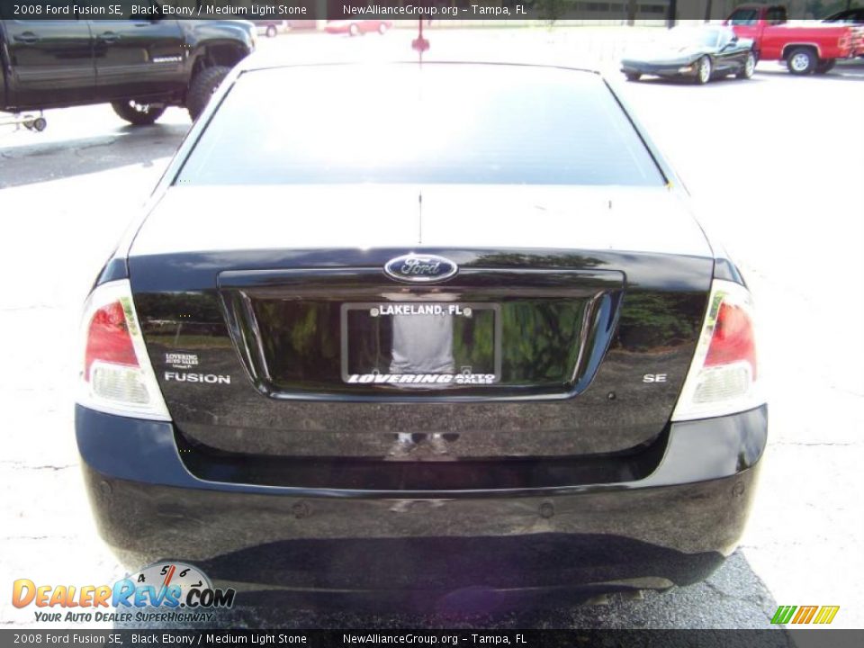 2008 Ford Fusion SE Black Ebony / Medium Light Stone Photo #6