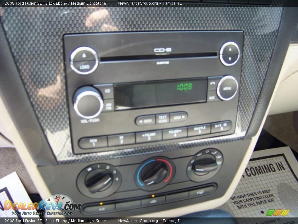 2008 Ford Fusion SE Black Ebony / Medium Light Stone Photo #10