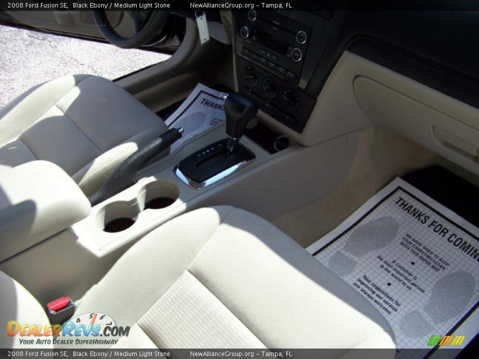2008 Ford Fusion SE Black Ebony / Medium Light Stone Photo #11
