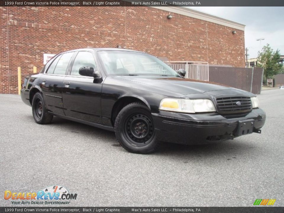 1999 Ford Crown Victoria Police Interceptor Black / Light Graphite Photo #1
