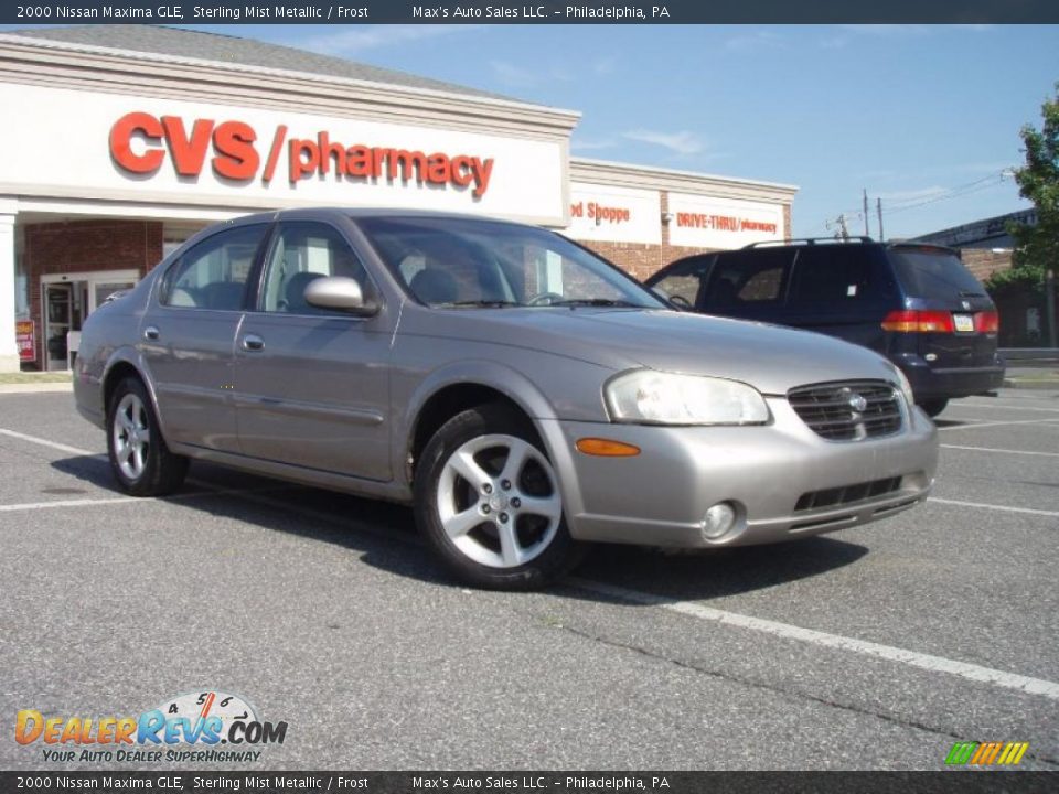 2000 Nissan Maxima GLE Sterling Mist Metallic / Frost Photo #11