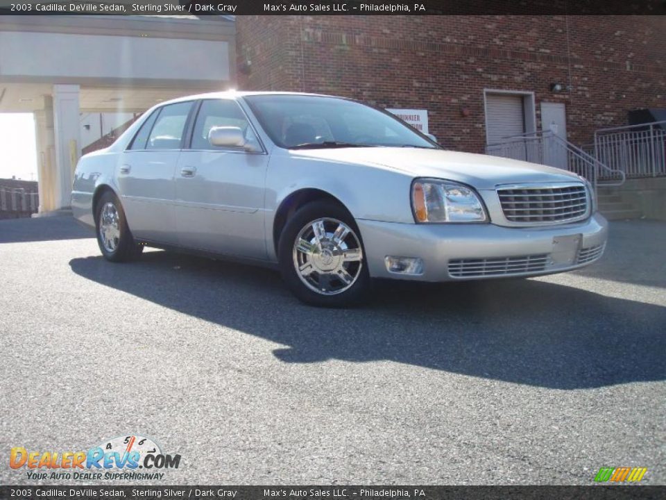 2003 Cadillac DeVille Sedan Sterling Silver / Dark Gray Photo #10