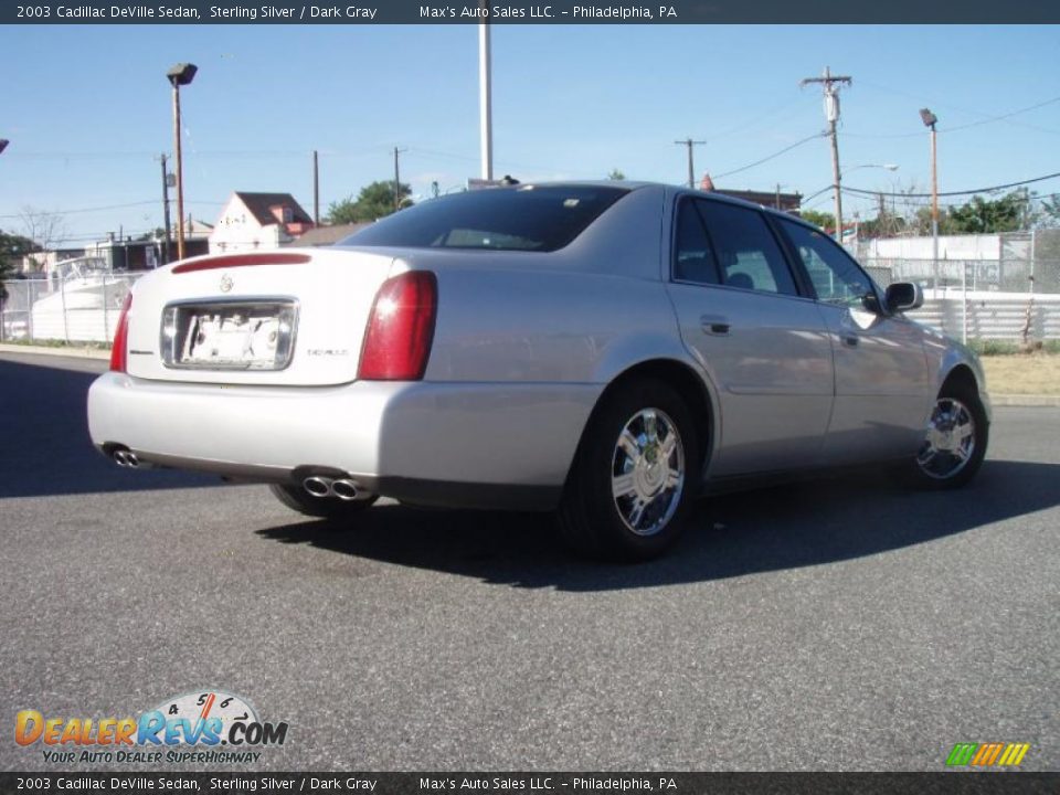 2003 Cadillac DeVille Sedan Sterling Silver / Dark Gray Photo #12