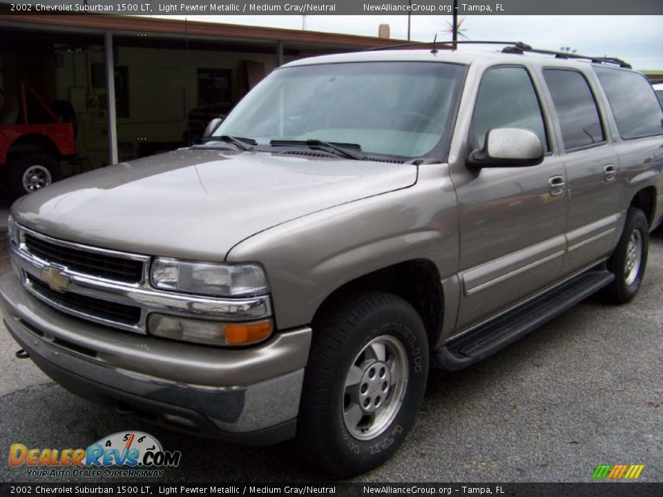 2002 Chevrolet Suburban 1500 LT Light Pewter Metallic / Medium Gray/Neutral Photo #1