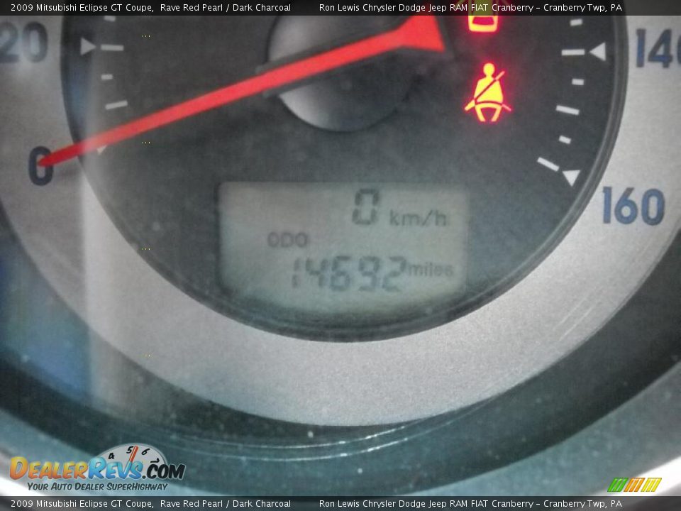 2009 Mitsubishi Eclipse GT Coupe Rave Red Pearl / Dark Charcoal Photo #25