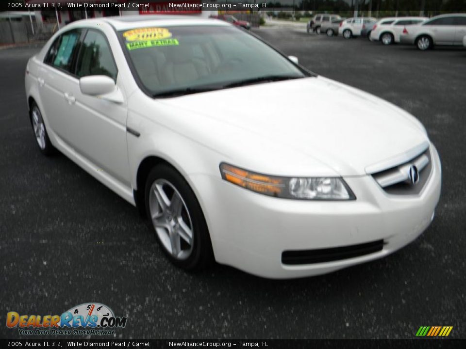 2005 Acura TL 3.2 White Diamond Pearl / Camel Photo #1