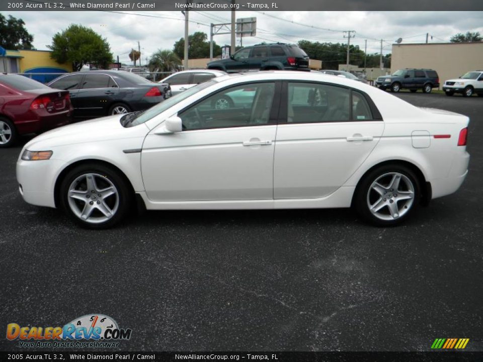 2005 Acura TL 3.2 White Diamond Pearl / Camel Photo #4