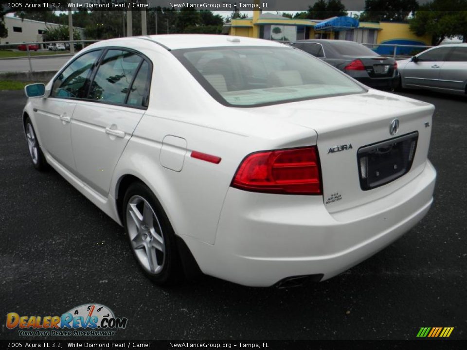 2005 Acura TL 3.2 White Diamond Pearl / Camel Photo #5