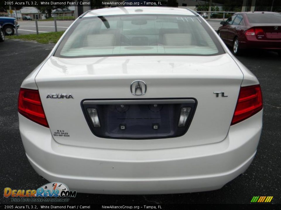 2005 Acura TL 3.2 White Diamond Pearl / Camel Photo #6