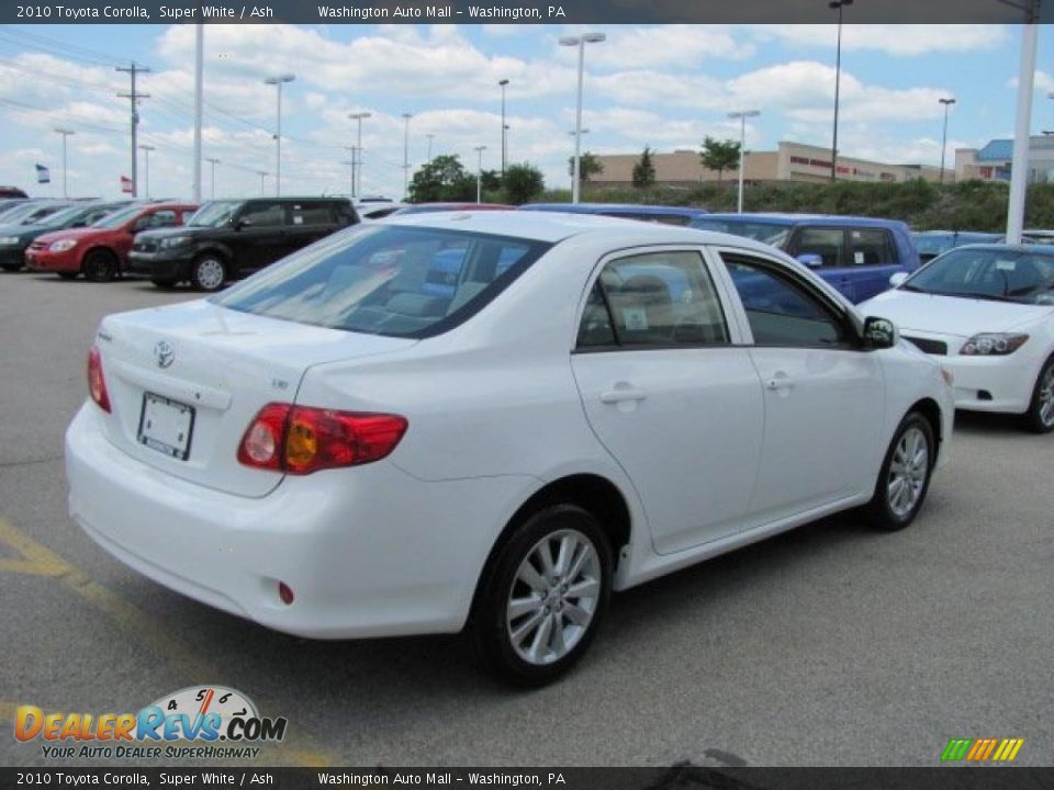 2010 Toyota Corolla Super White / Ash Photo #7