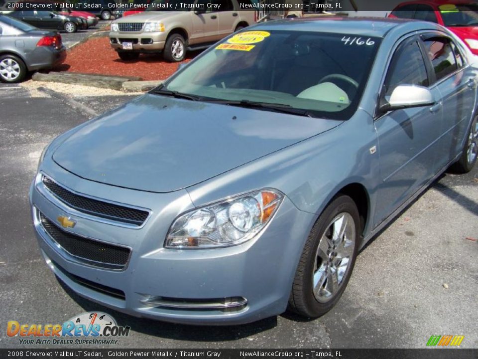 2008 Chevrolet Malibu LT Sedan Golden Pewter Metallic / Titanium Gray Photo #1
