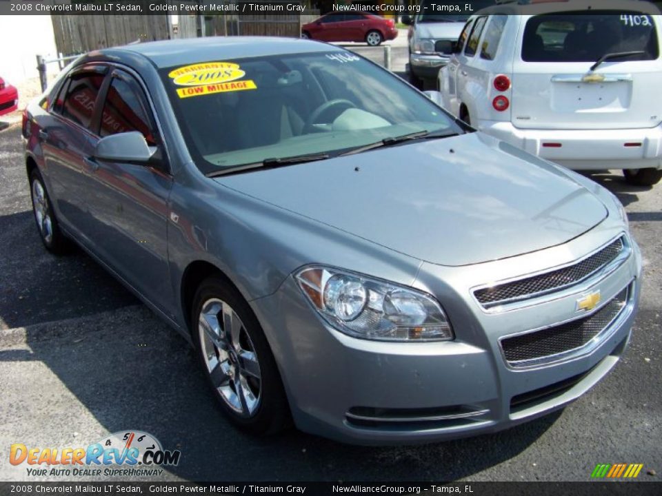 2008 Chevrolet Malibu LT Sedan Golden Pewter Metallic / Titanium Gray Photo #3