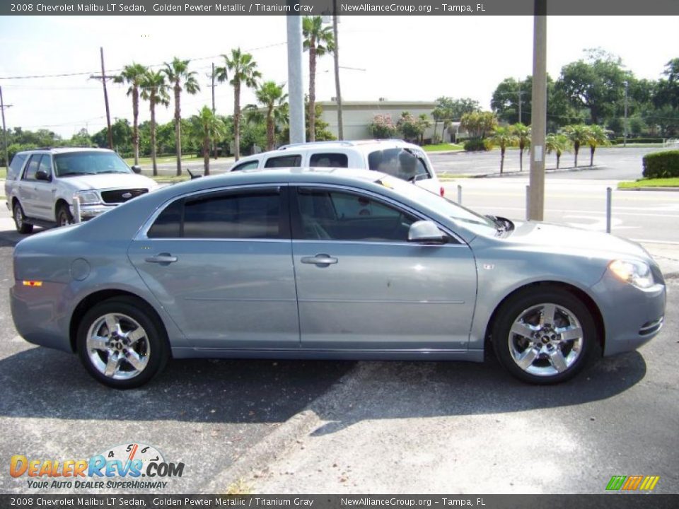 2008 Chevrolet Malibu LT Sedan Golden Pewter Metallic / Titanium Gray Photo #4