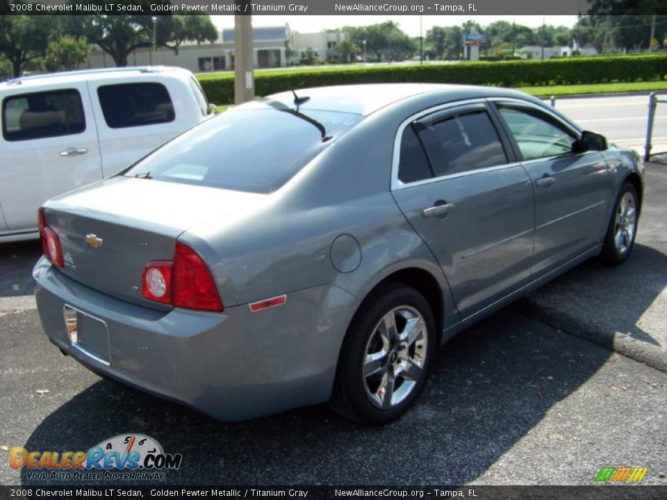 2008 Chevrolet Malibu LT Sedan Golden Pewter Metallic / Titanium Gray Photo #5
