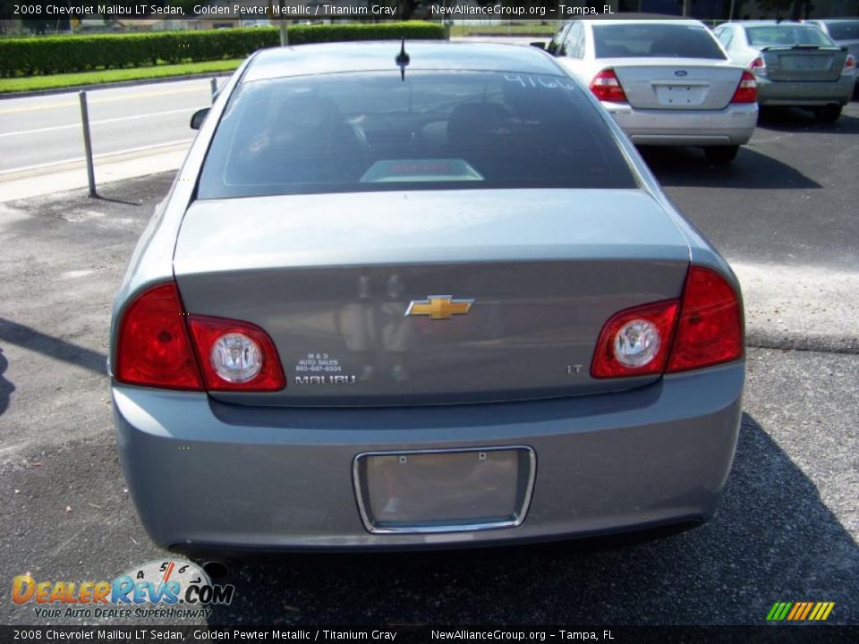 2008 Chevrolet Malibu LT Sedan Golden Pewter Metallic / Titanium Gray Photo #6