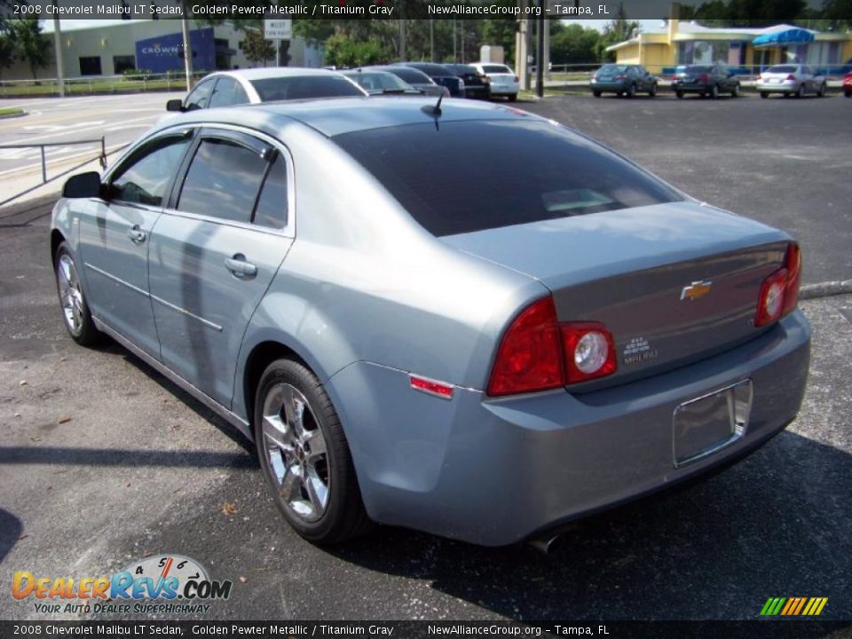 2008 Chevrolet Malibu LT Sedan Golden Pewter Metallic / Titanium Gray Photo #7