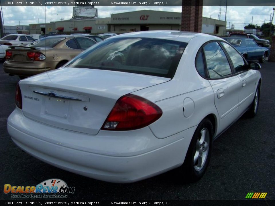 2001 Ford Taurus SES Vibrant White / Medium Graphite Photo #6