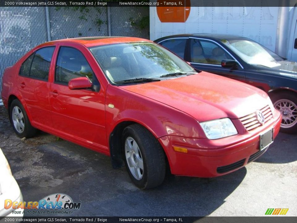 2000 Volkswagen Jetta GLS Sedan Tornado Red / Beige Photo #3