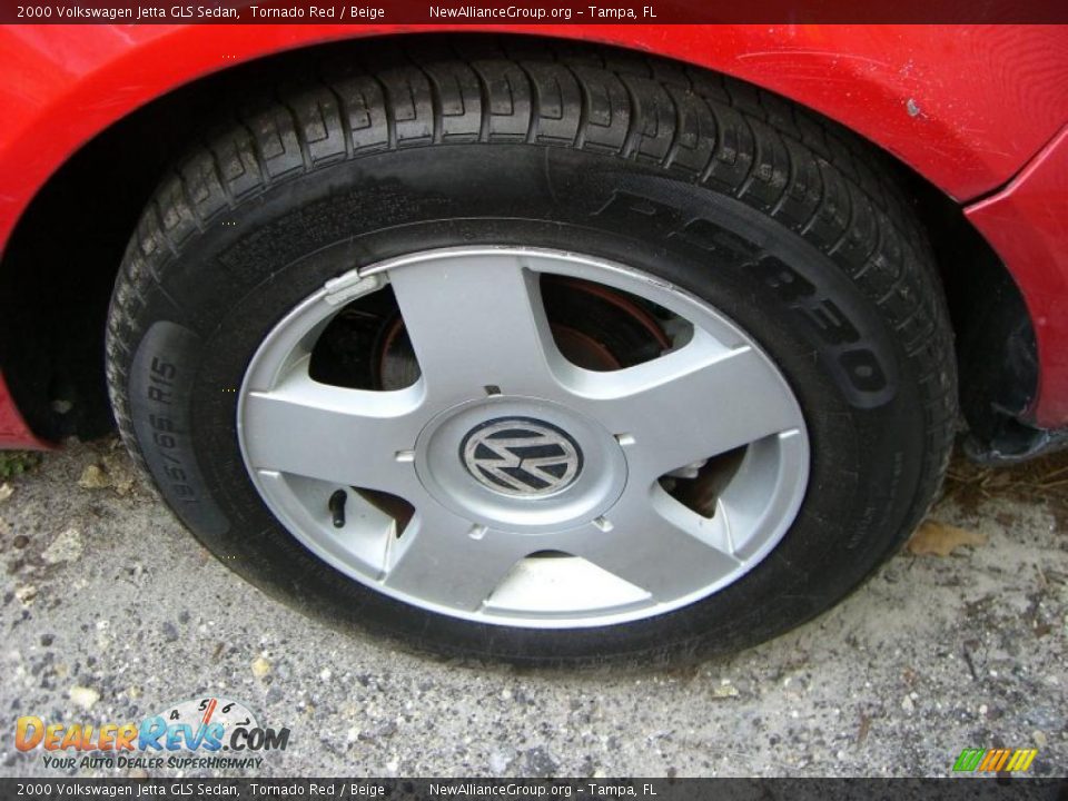 2000 Volkswagen Jetta GLS Sedan Tornado Red / Beige Photo #7