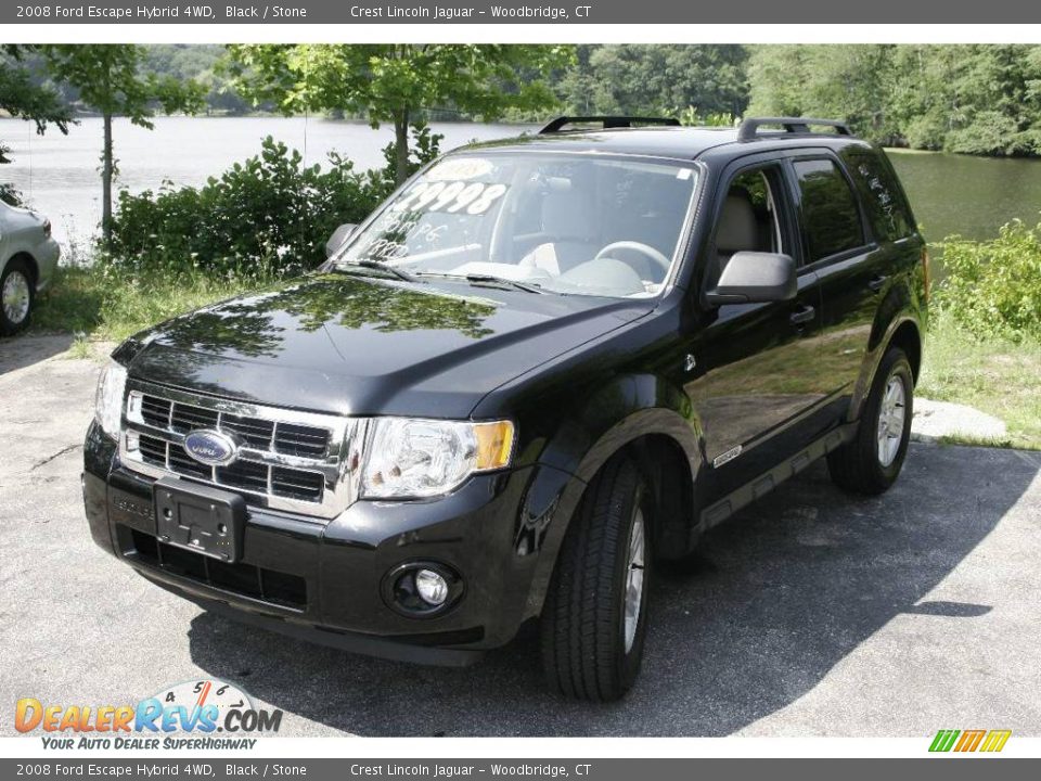 2008 Ford Escape Hybrid 4WD Black / Stone Photo #1