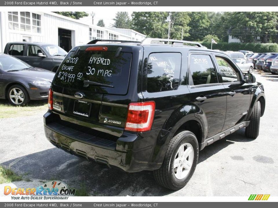 2008 Ford Escape Hybrid 4WD Black / Stone Photo #5