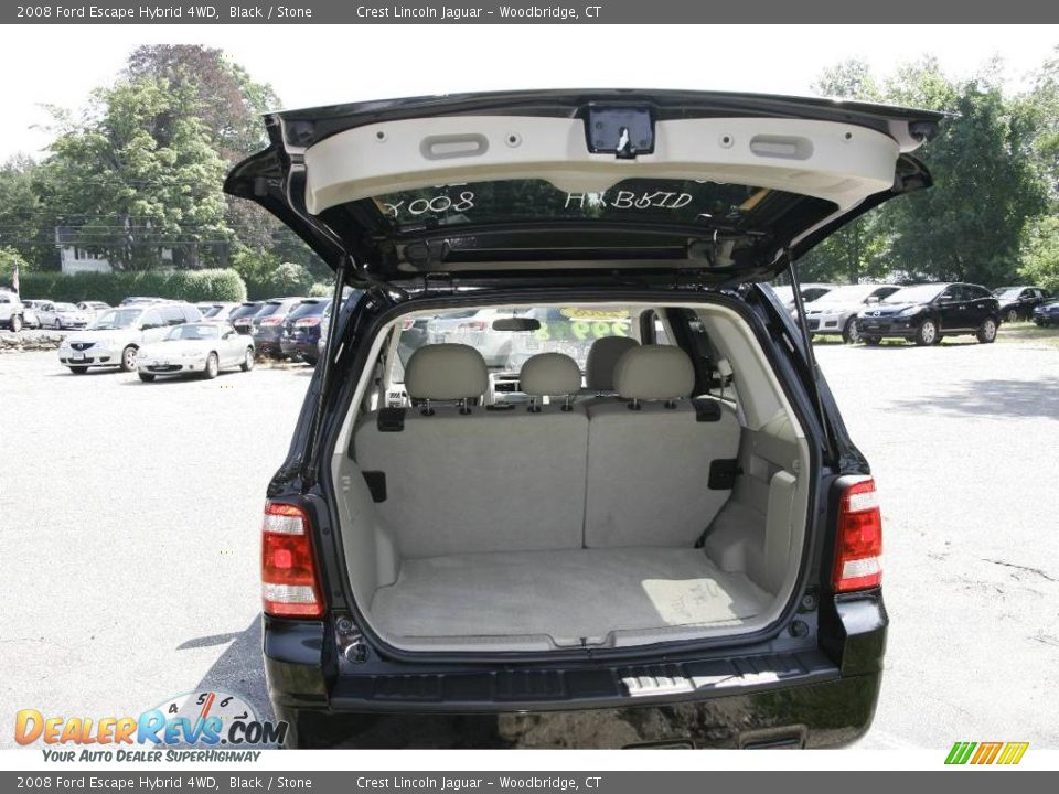 2008 Ford Escape Hybrid 4WD Black / Stone Photo #7