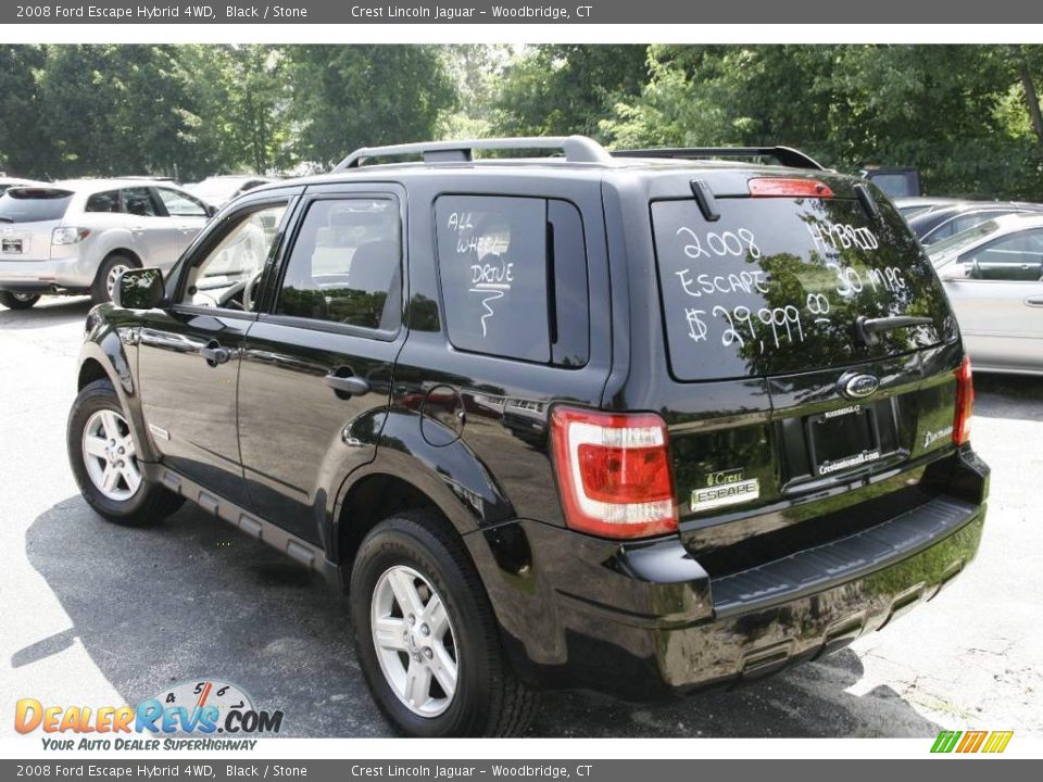 2008 Ford Escape Hybrid 4WD Black / Stone Photo #8