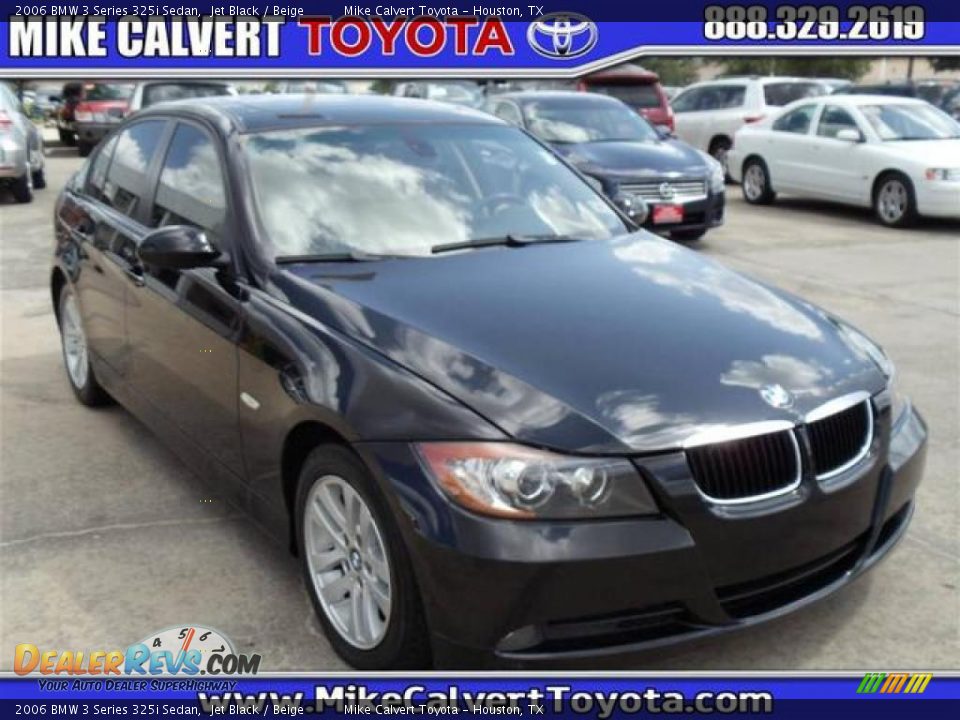 2006 BMW 3 Series 325i Sedan Jet Black / Beige Photo #1